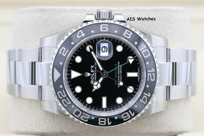 Rolex 116710LN GMT Master II Black Ceramic Insert 2018 Box & Papers