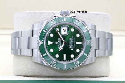 Rolex Submariner 116610LV HULK Green Dial and Ceramic Bezel 2018 Box & Paper