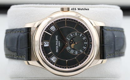 Patek Philippe Annual Calendar 5205R Rose Gold Green Dial Box & Papers