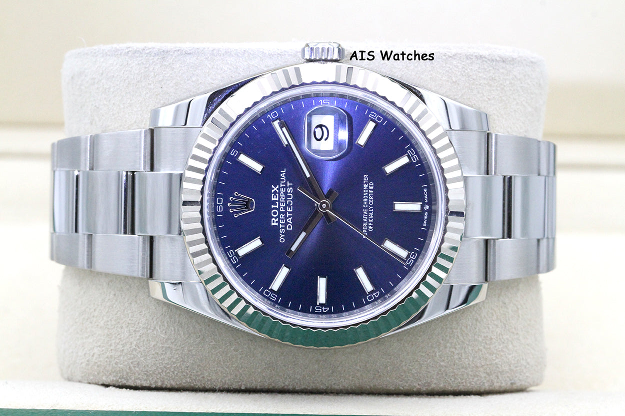 Rolex Datejust 41MM 126334 Blue Stick Dial Oyster 2021 Box & Papers