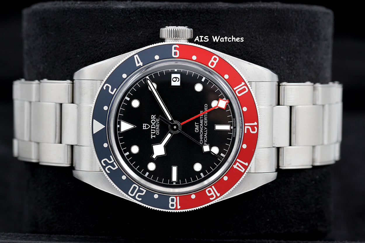 Tudor 79830RB Black Bay GMT Pepsi Stainless Steel Bracelet Box & Paper