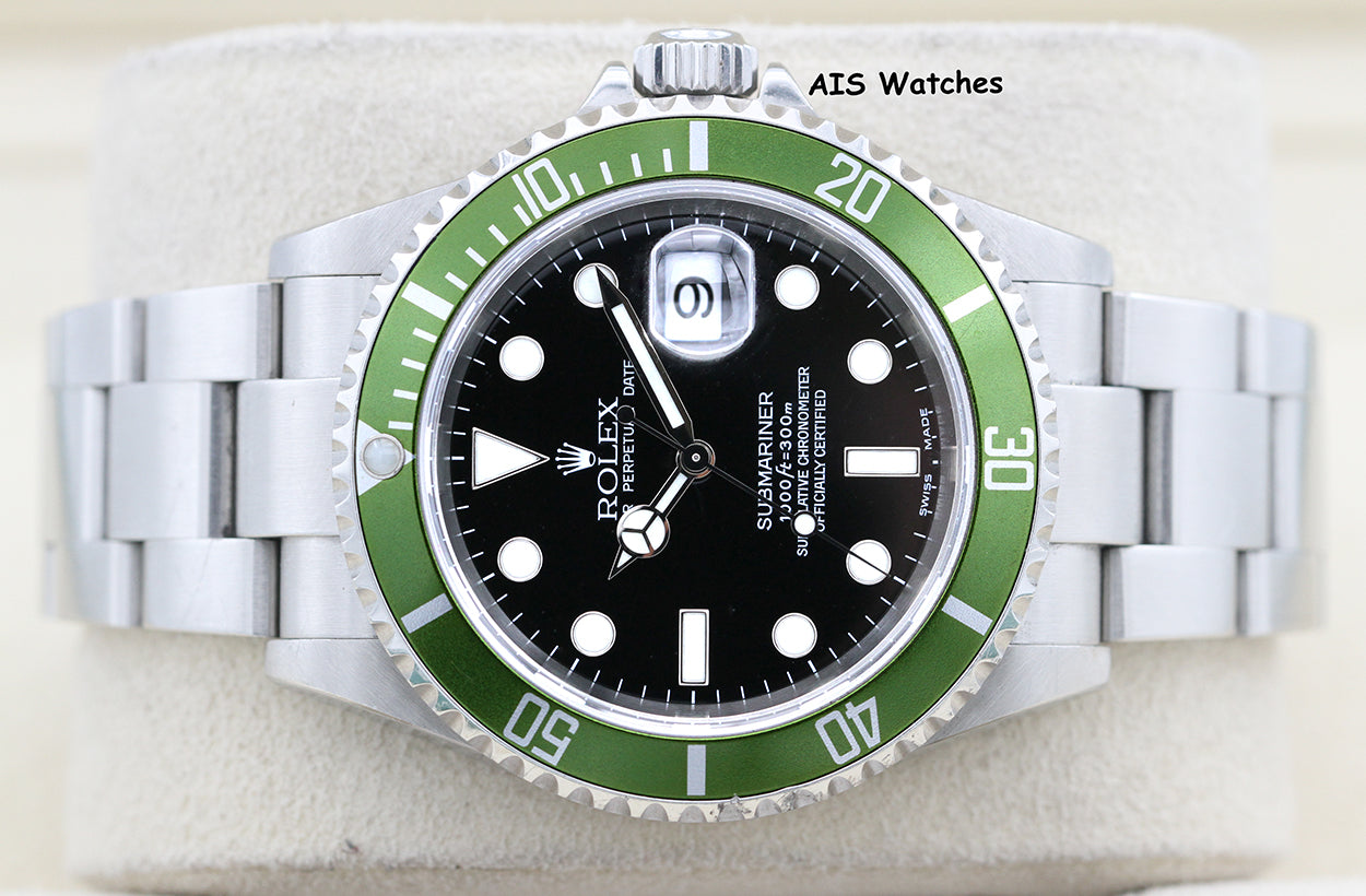 Rolex Submariner 16610LV 50th Anniversary Kermit F Serial