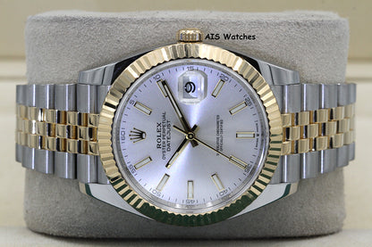 Rolex 126333 DateJust 41MM 18K YG/SS Silver Stick Dial Jubilee Bracelet 2023 Box & Papers