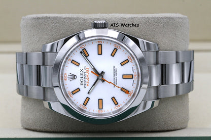 Rolex Milgauss 116400 White Dial M Serial Box & Papers