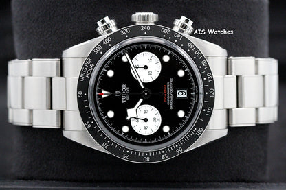 Tudor 79360N Black Bay Chronograph 41MM Black Dial SS Bracelet B&P