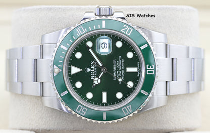 Rolex Submariner 116610LV HULK Green Dial and Ceramic Bezel 2016 Box & Paper