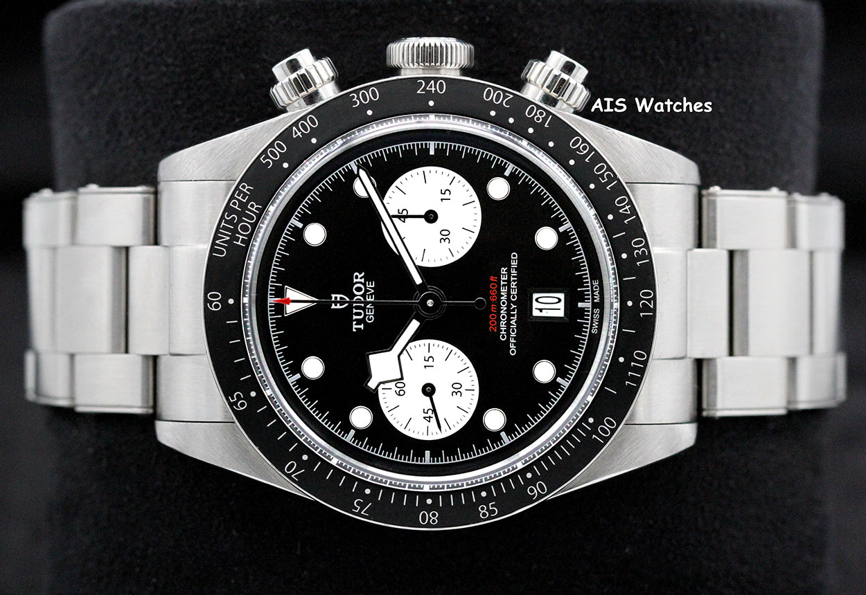 Tudor 79360N Black Bay Chronograph 41MM Black Dial SS Bracelet B&P