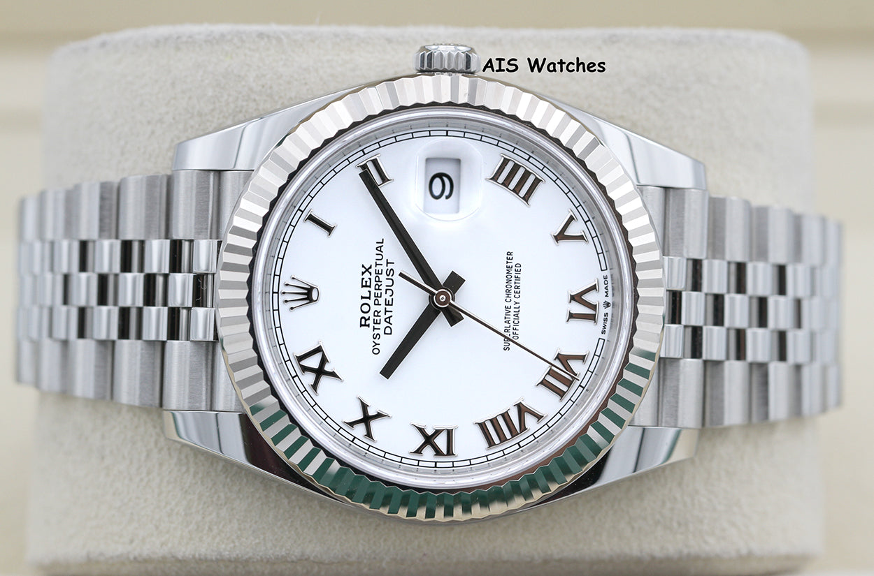 Rolex Datejust 41MM 126334 White Roman Dial Jubilee 2022 Box & Papers