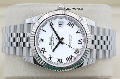 Rolex Datejust 41MM 126334 White Roman Dial Jubilee 2022 Box & Papers