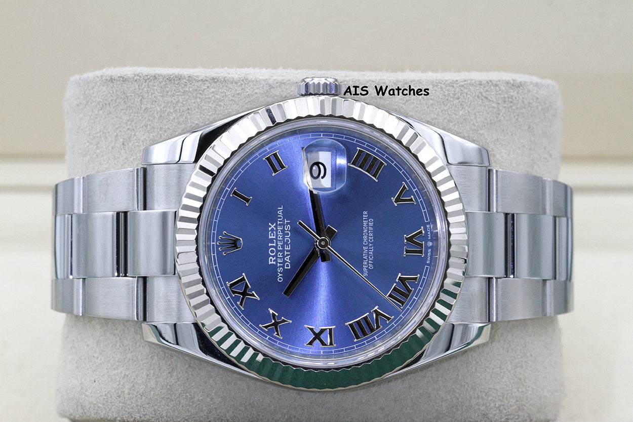 Rolex Datejust 41MM 126334 Blue Roman Dial Oyster 2022 Box & Papers