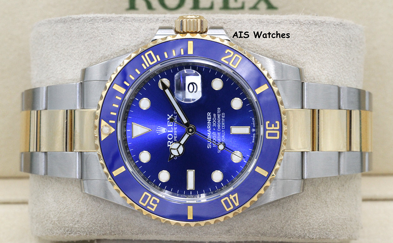 Rolex Submariner 41MM 18k/SS 126613LB SunBurst Blue Dial 2020 Box & Paper