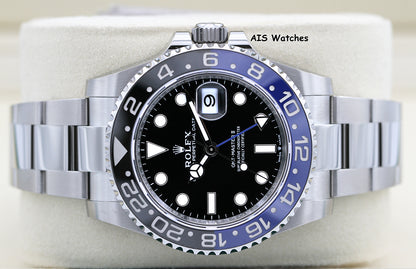 BNIB Rolex GMT Master II 126710BLNR Batman Oyster Bracelet Ceramic Bezel BP