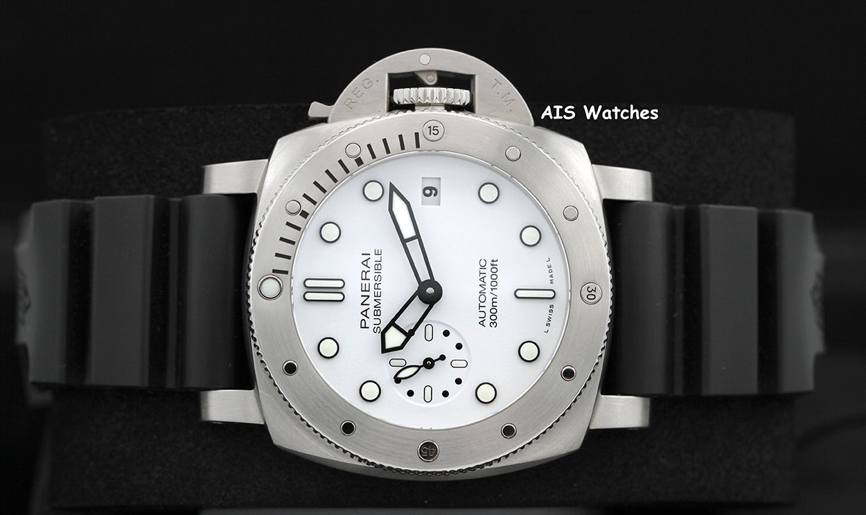 Panerai PAM 1223 Submersible 42MM 3 Days White Dial B&P