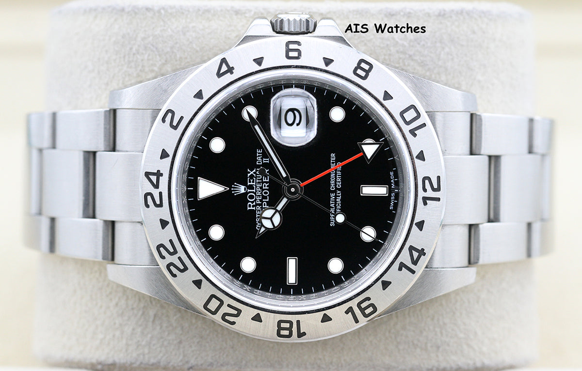 Rolex Explorer II 16570 Black Dial 40MM V Serial Box & Papers