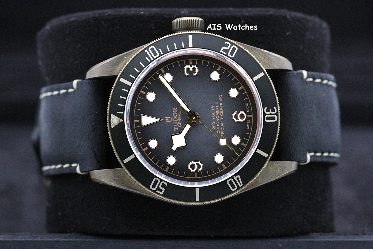 Tudor 79250BA Black Bay Bronze Black Leather Strap 43MM Box & Papers