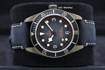Tudor 79250BA Black Bay Bronze Black Leather Strap 43MM Box & Papers