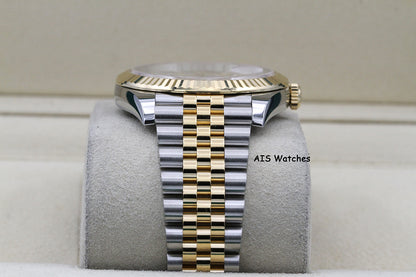 Rolex 126333 DateJust 41MM 18K YG/SS Silver Stick Dial Jubilee Bracelet 2022 Box & Papers