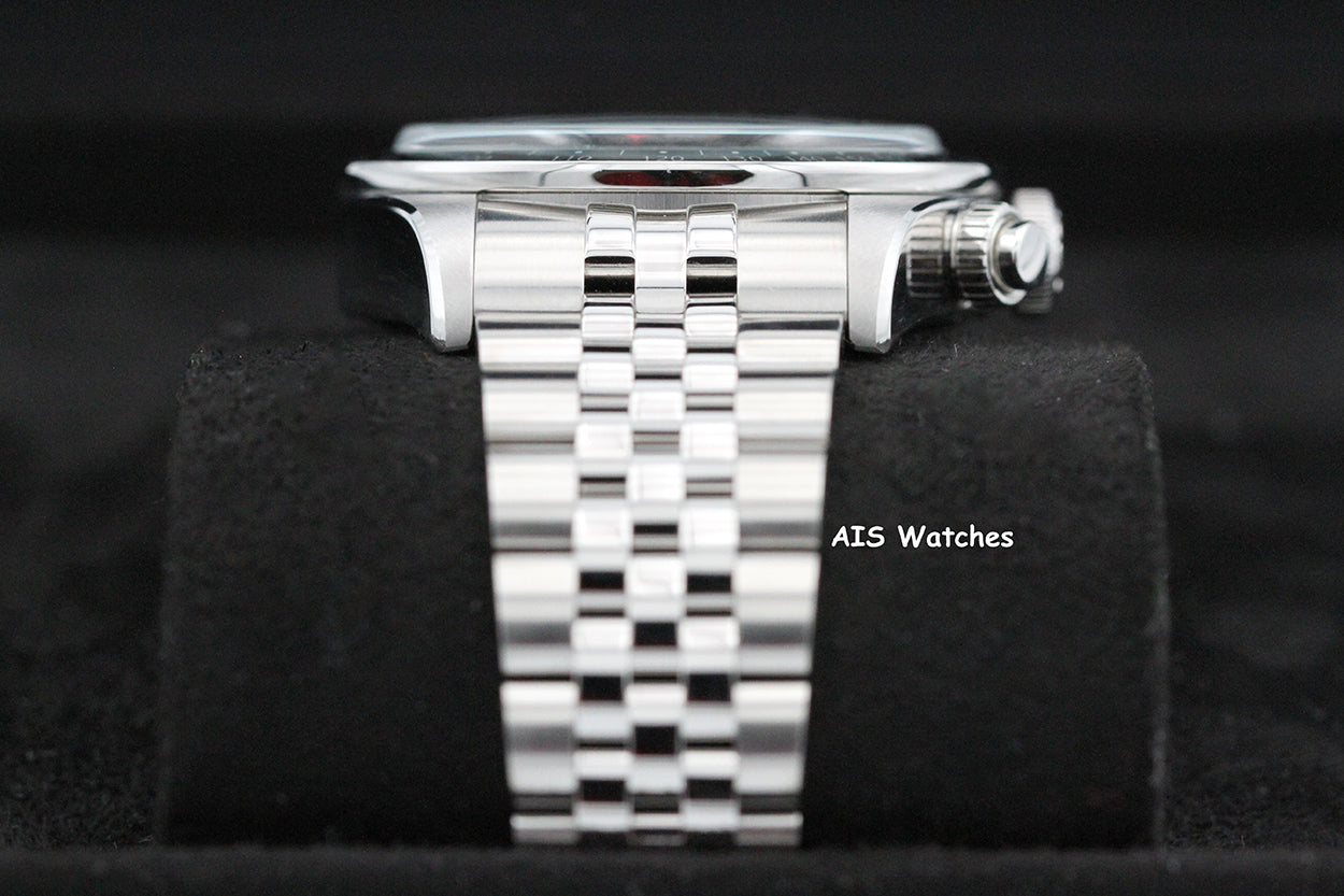 Tudor 79360N Black Bay Chronograph 41MM Flamingo Blue Dial SS Jubilee Bracelet B&P