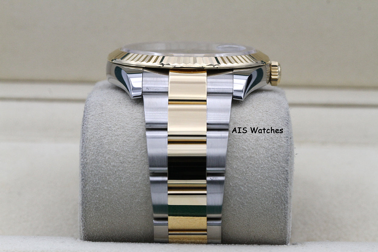 Rolex 126333 DateJust 41MM 18K YG/SS Slate Roman Wimbeldon Dial Oyster B&P