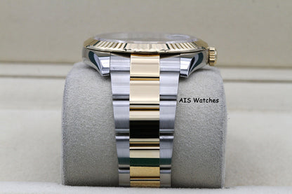 Rolex 126333 DateJust 41MM 18K YG/SS Slate Roman Wimbeldon Dial Oyster B&P