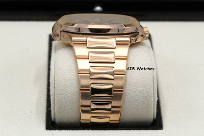 Patek Philippe Nautilus 5980/1R Chronograph 18K Rose Gold Black Dial Box & Papers