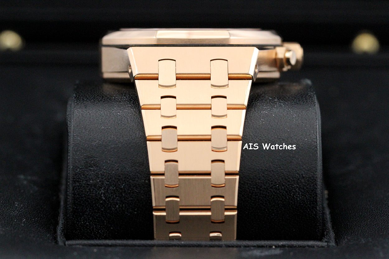 Audemars Piguet 26315OR Royal Oak Chronograph Pink Gold Silver Dial 38MM Box & Papers