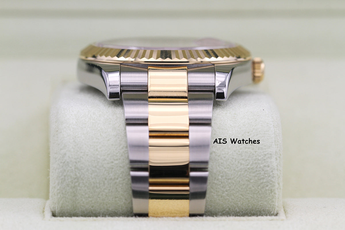 Rolex 116333 DateJust II 18K YG/SS Slate Champagne Stick Dial Oyster Rolex CPO