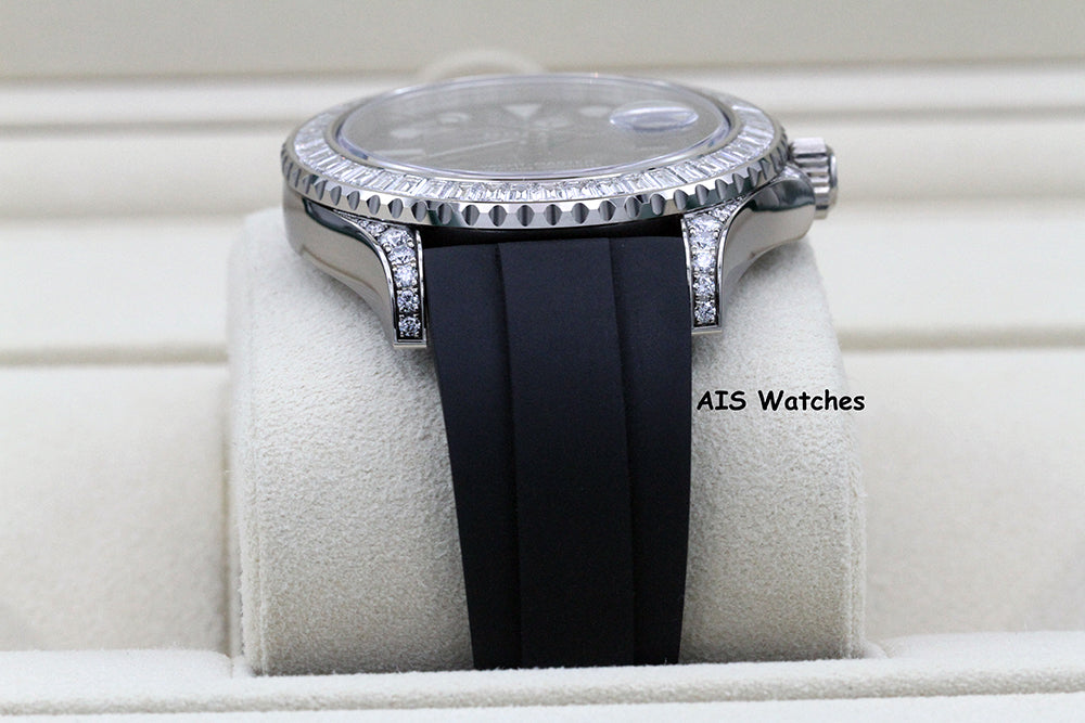 BNIB Rolex Yachtmaster 226679TBR Baguette Diamonds White Gold OysterFlex 42MM