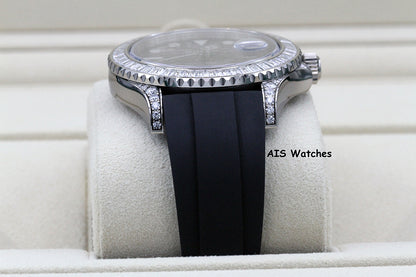 BNIB Rolex Yachtmaster 226679TBR Baguette Diamonds White Gold OysterFlex 42MM
