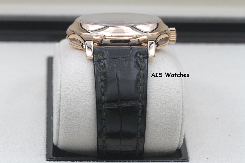 BNIB Patek Philippe Annual Calendar 5205R Rose Gold Green Dial Box & Papers
