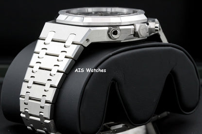 BNIB Audemars Piguet 26240ST 41MM Royal Oak Chronograph Blue Dial B&P