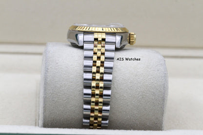 Rolex Ladies Two-Tone DateJust 69173 White Computer Dial 26MM R Serial - 1988 with Papers