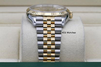 Rolex 126233 DateJust 36MM 18K YG/SS Champagne Stick Dial Jubilee Bracelet B&P