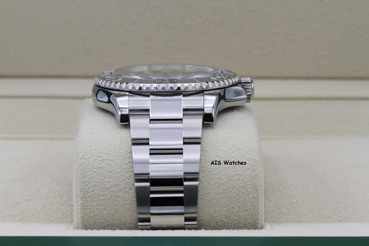 Rolex YachtMaster 116622 Dark Rhodium Dial Platinum Bezel 2018 Box & Papers