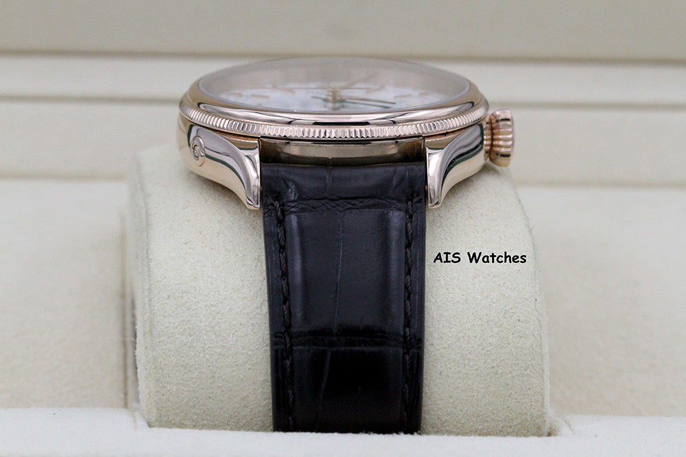 Rolex 50535 Cellini Moonphase 18K Everose Gold 39MM White Lacquer Dial BP