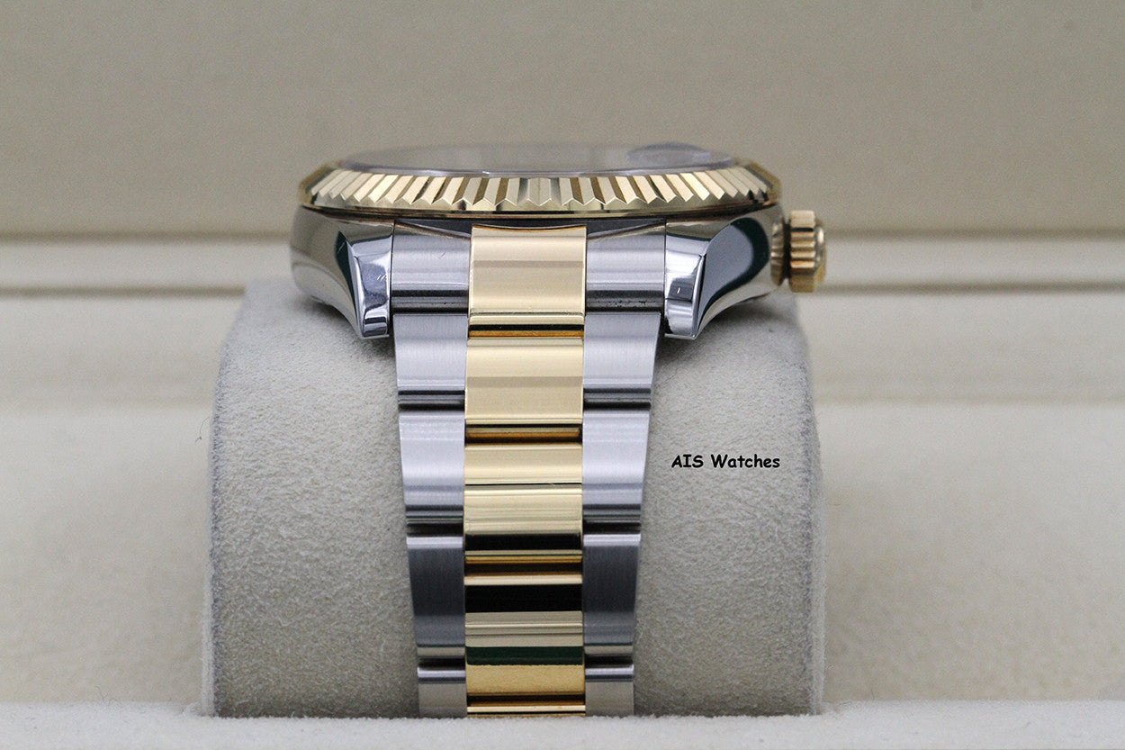 Rolex 326933 Sky-Dweller 18K Yellow Gold / SS Oyster Black Dial BP