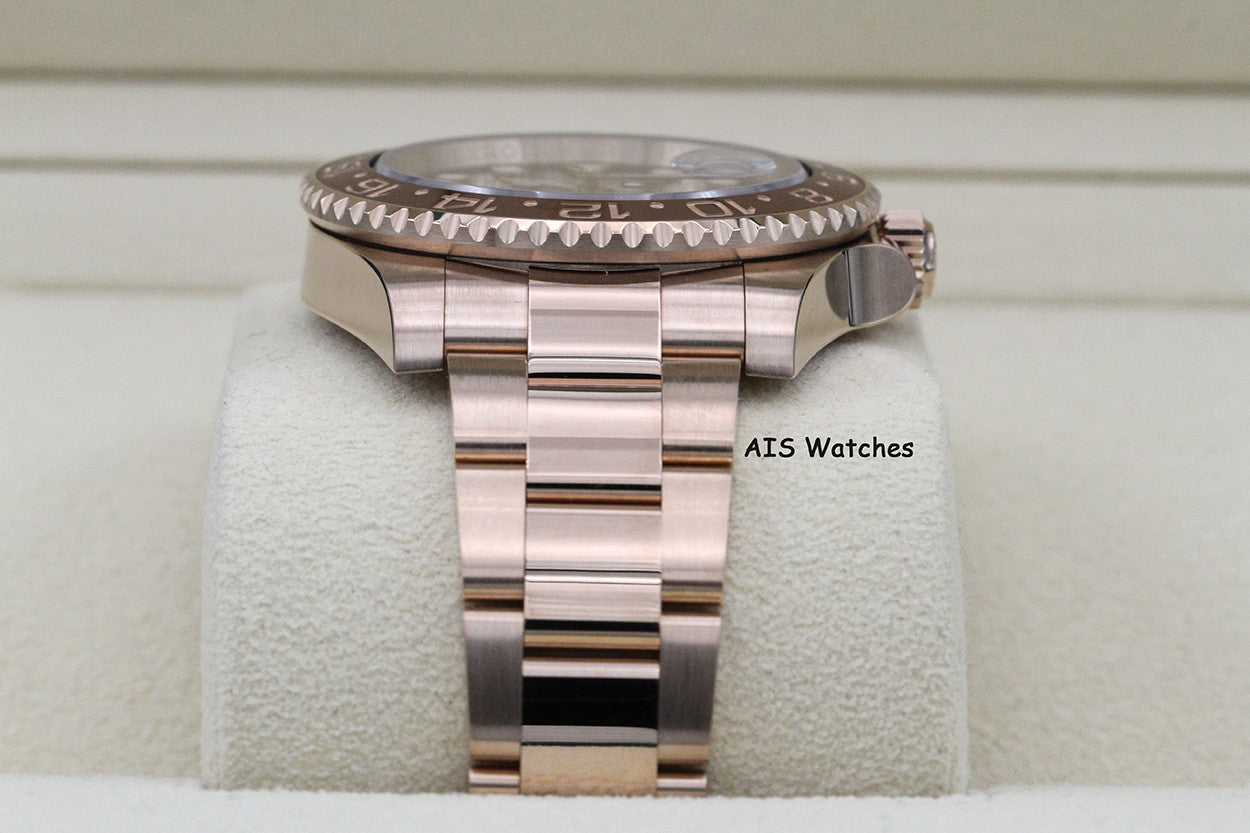 Rolex 126715 CHNR GMT Master II 18K Rose Gold RootBeer Ceramic 2023 Box & Papers