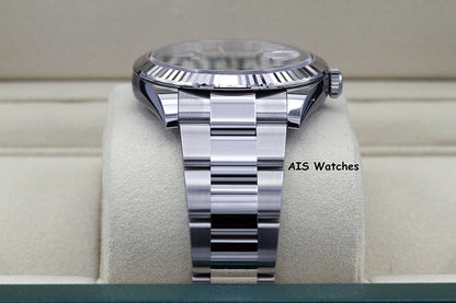 BNIB Rolex Datejust 41MM 126334 Silver Stick Dial Oyster Box & Papers