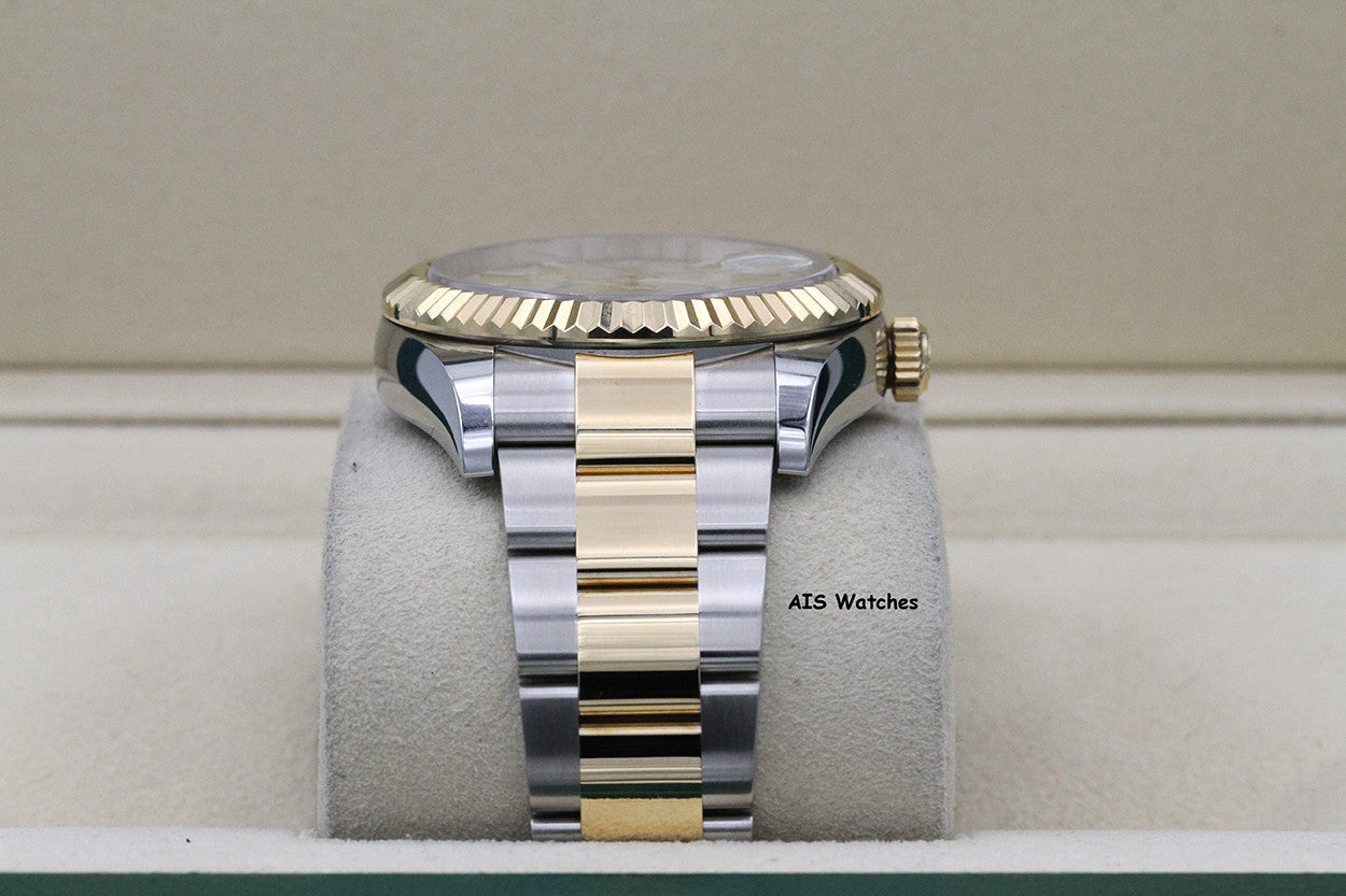 Rolex 326933 Sky-Dweller 18K Yellow Gold / SS Oyster White Dial BP