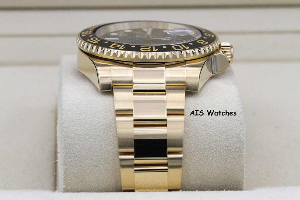 Rolex GMT-Master II 116718 LN 18K Yellow Gold Black Dial Black Ceramic BP