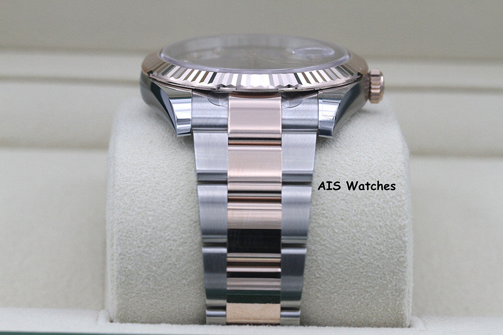 BNIB Rolex 126331 DateJust 41MM 18K RG / SS Chocolate Diamond Dial Oyster B&P