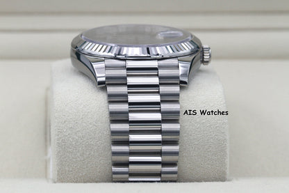 BNIB Rolex 228239 DayDate 40MM DD40 White Gold Blue Roman Dial