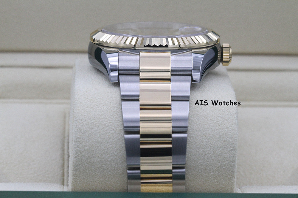 Rolex 326933 Sky-Dweller 18K Yellow Gold / SS Oyster Champagne Dial B&P