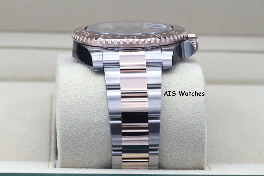 BNIB Rolex 126711 CHNR GMT Master II 18K Rose Gold / SS RootBeer Ceramic B&P