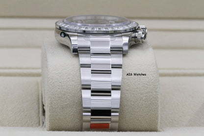 BNIB Rolex 116576TBR Platinum Daytona Cosmograph Ice Blue Arabic Dial Baguette Diamond Bezel B&P