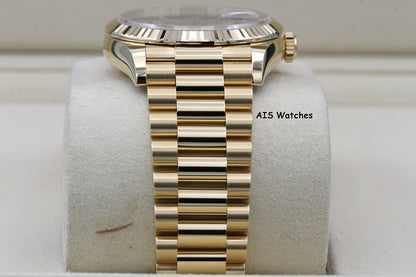 BNIB Rolex 128238 DayDate 36MM DD36 Yellow Gold Green Ombre Roman Dial B&P