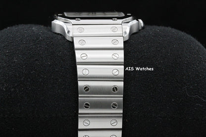 Cartier Santos De Cartier Medium Steel WSSA0029 White Dial 35.1MM Box & Papers