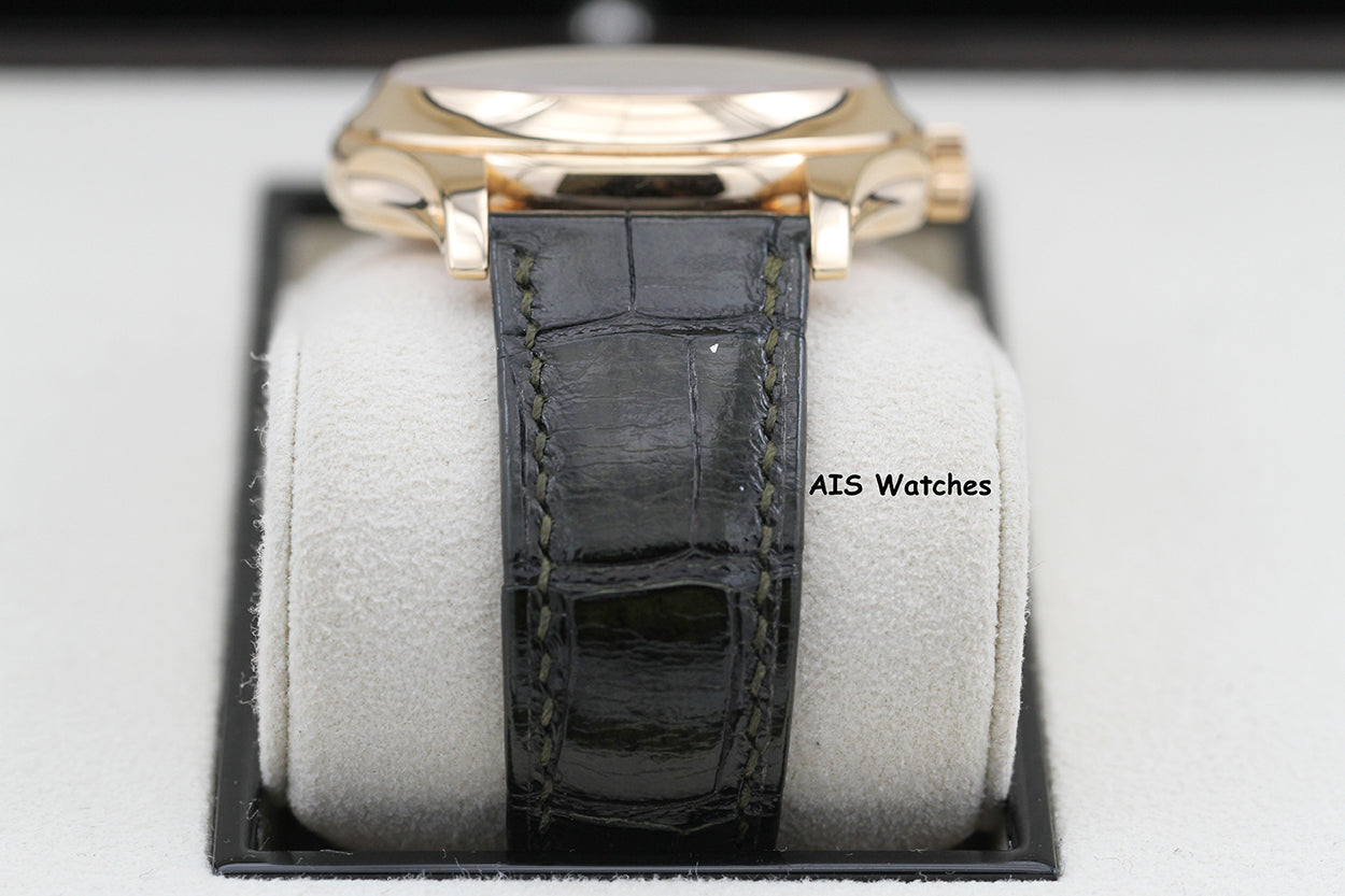 Patek Philippe Annual Calendar 5205R Rose Gold Green Dial Box & Papers
