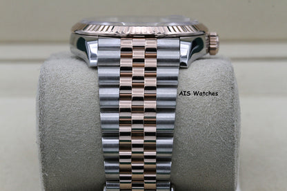 Rolex 126231 DateJust 36MM 18K RG/SS Rhodium Stick Dial Jubilee Bracelet B&P