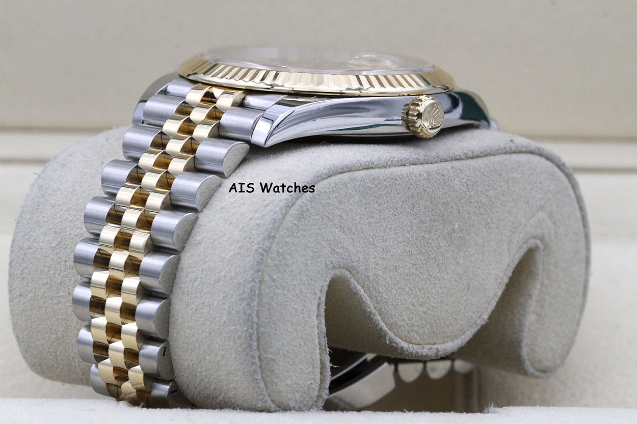 Rolex 126333 DateJust 41MM 18K YG/SS Champagne Stick Dial Jubilee Bracelet B&P